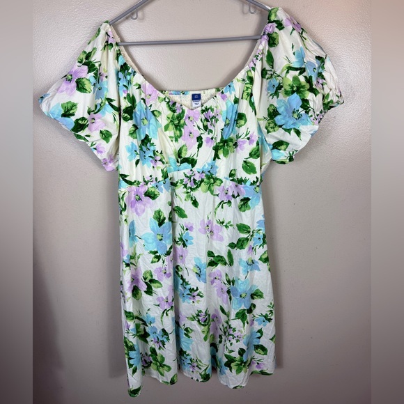 Old Navy Dresses & Skirts - Old Navy Smocked Mindy Twill Womens Mini Dress XXLT‎ Tall 100% Cotton